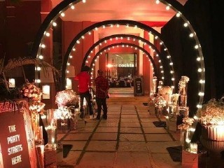 Illuminated Arch Tunnel - Langa Party Booking Rajasthan