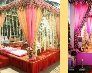 Greenery Pillar Mandap - Langa Party Booking Rajasthan