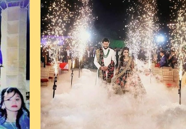 Fog & Sparkler Aisle - Langa Party Booking Rajasthan